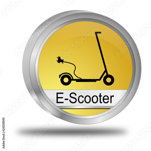 E-Scooter Button - 3D illustration