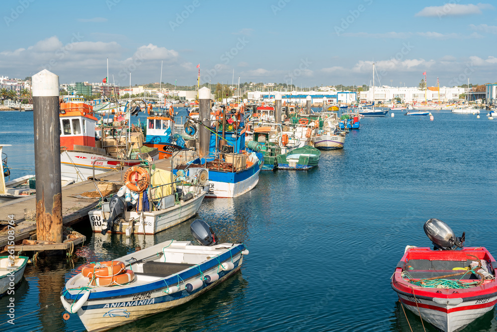 The fishing port of Lagos. Berth for cutter, trawler and commercial fishing of seafood