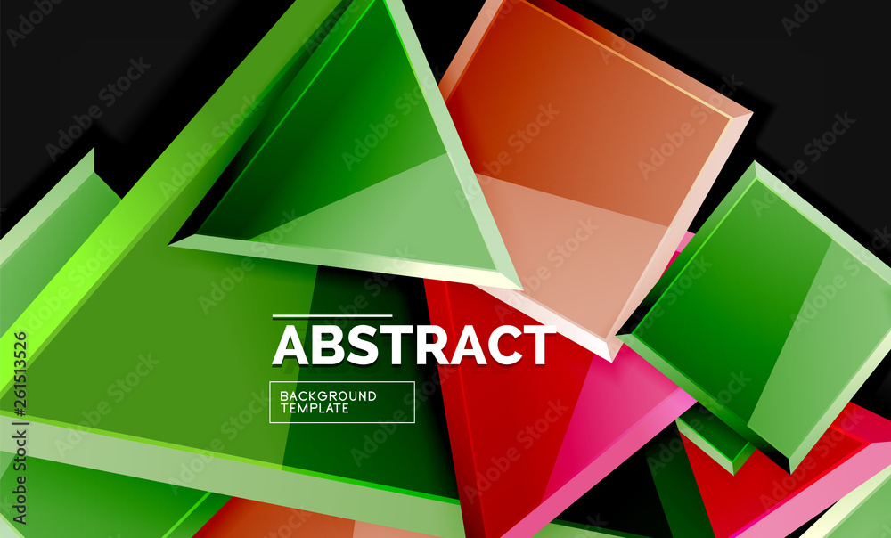 Glossy squares and triangles geometric backgrounds Glossy squares and triangles geometric backgrounds