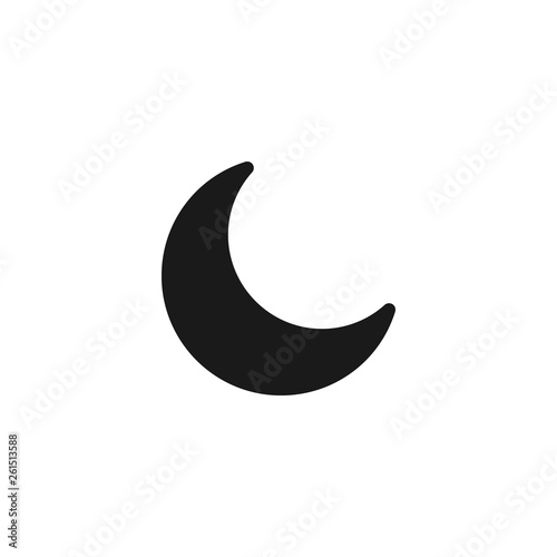 Moon icon. Crescent icon illustration isolated vector sign symbol.