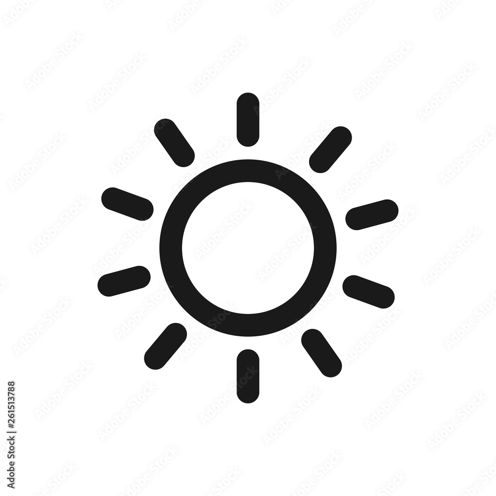 Sun vector icon. Brightness icon. Sun illustration for website, interfaces, mobile apps Sun vector icon. Brightness icon. Sun illustration for website, interfaces, mobile apps