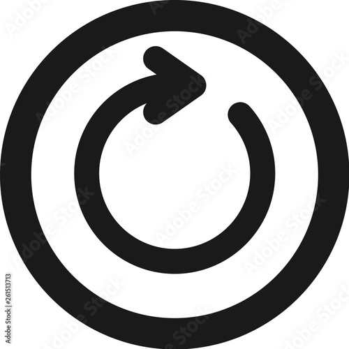 Refresh icon. Restart icon. Circle arrow vector illustration symbolizes refresh. photo