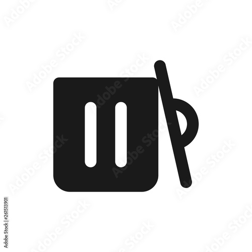 Trash can icon illustration . Black simple vector icon. Bin icon. Garbage can icon. Waste or Recycle icon