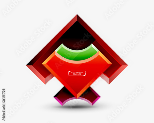 Geometrical 3d shapes background