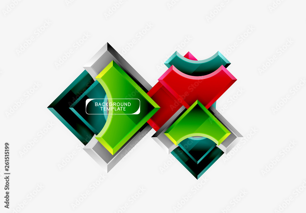 Geometrical 3d shapes background Geometrical 3d shapes background