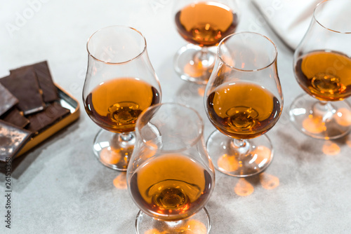 Delicious rum with dark chocolate