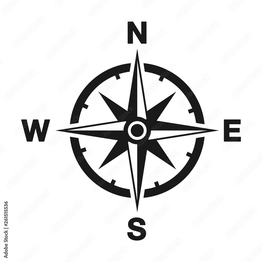 Compass icon in trendy style. Vector illustration isolated on white ...