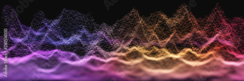 Colorful Landscape Particle Surface Background