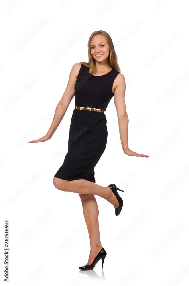 Obraz premium Beautiful woman in black dress 