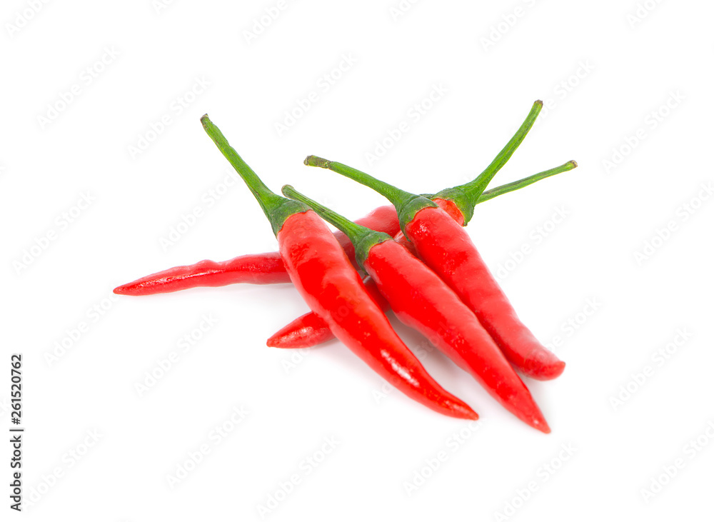 Small chilli pepper isolated on white background Small chilli pepper isolated on white background