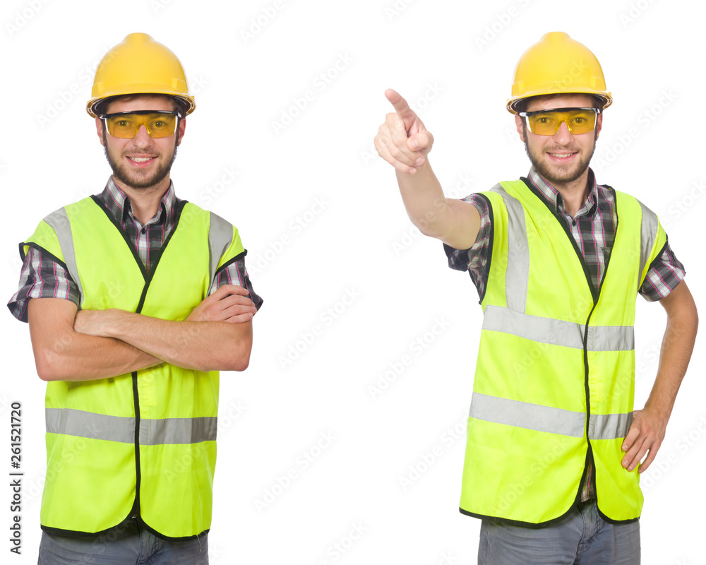 Industrial worker isolated on white Industrial worker isolated on white
