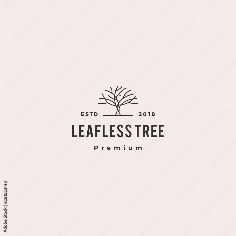 leafless tree logo vector icon illustration