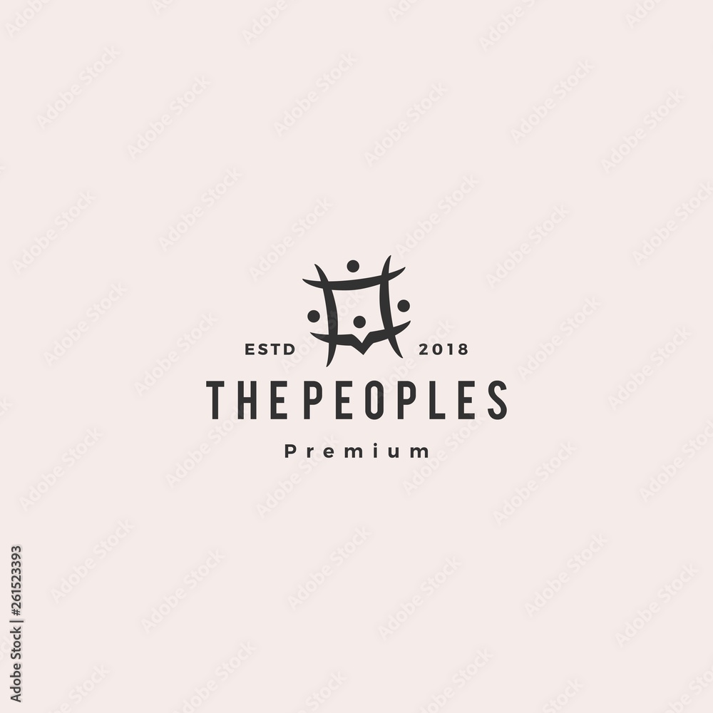 people family together human unity chat bubble logo vector icon