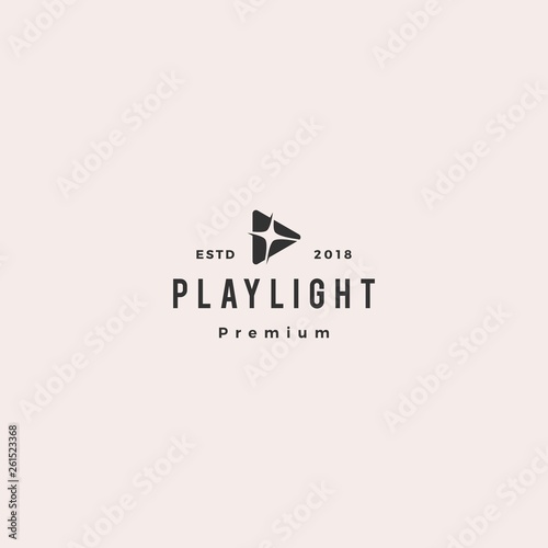 play light flare blitz bright logo vector icon illustration