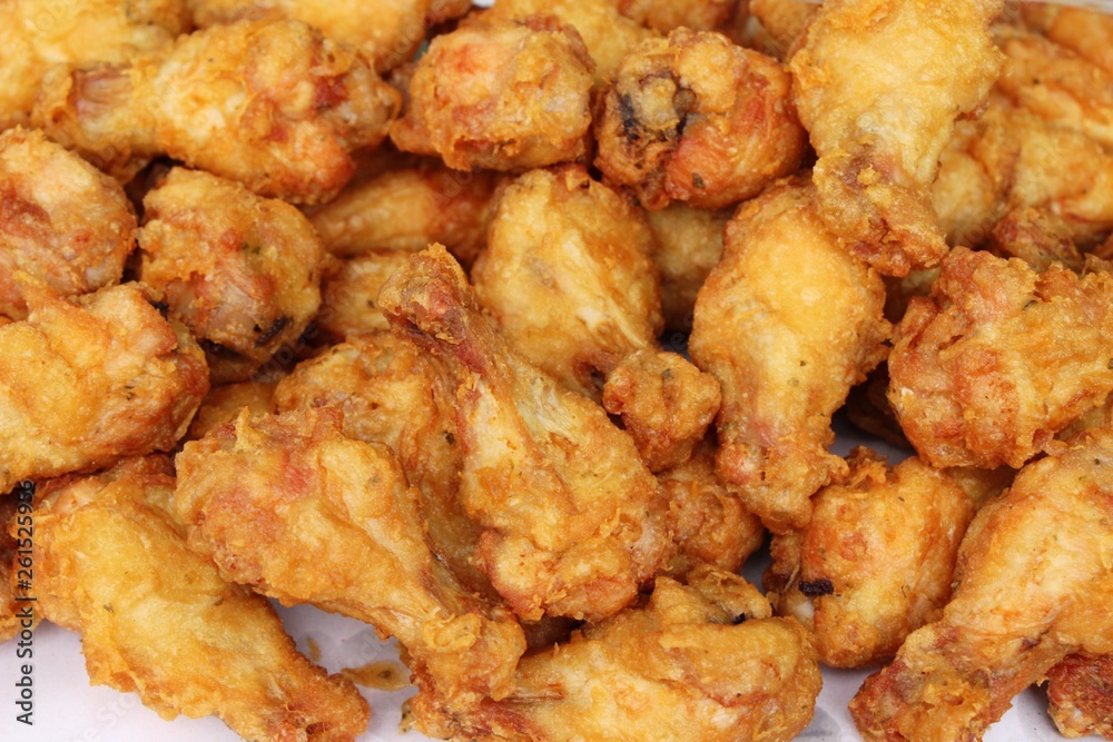 Fried chicken is delicious in street food Fried chicken is delicious in street food