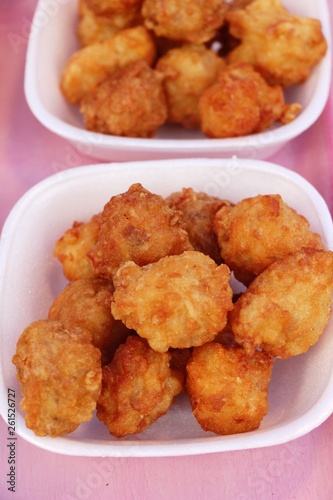Fried chicken nuggets delicious at street food