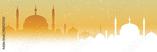 beautiful mosque arabic background design