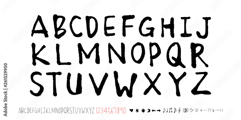 벡터 문자 / 손으로 쓴 글씨체