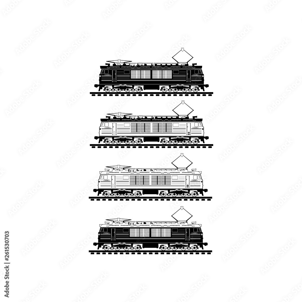 Electric locomotive icon,Train vector Illustration on white background