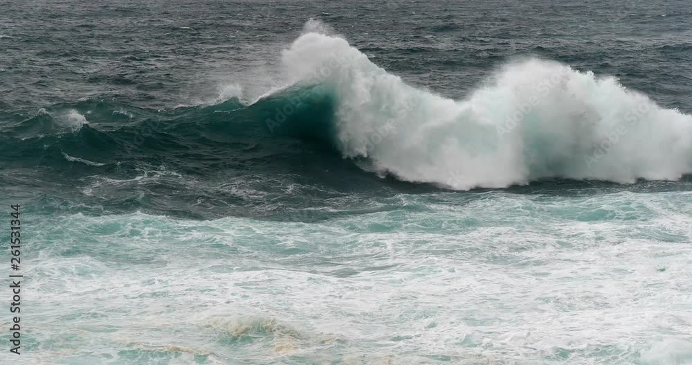 Waves in Atlantic Ocean, Porto Moniz, Madeira Island Portugal, Slow Motion 4K Waves in Atlantic Ocean, Porto Moniz, Madeira Island Portugal, Slow Motion 4K