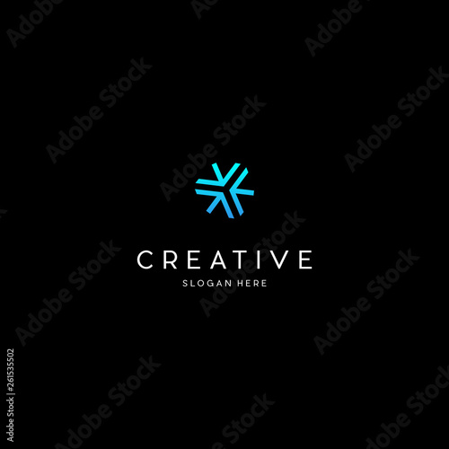 Star Cooler Blue Ice Creative Logo Icon Design Template