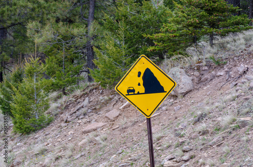 Falling Rock Danger Signage