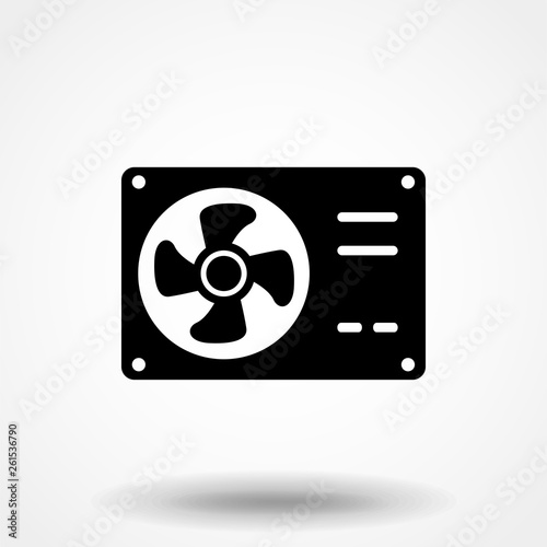 air conditioner icon vector button logo symbol concept.