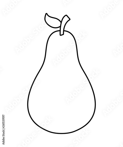 fresh pear fruit isolated icon