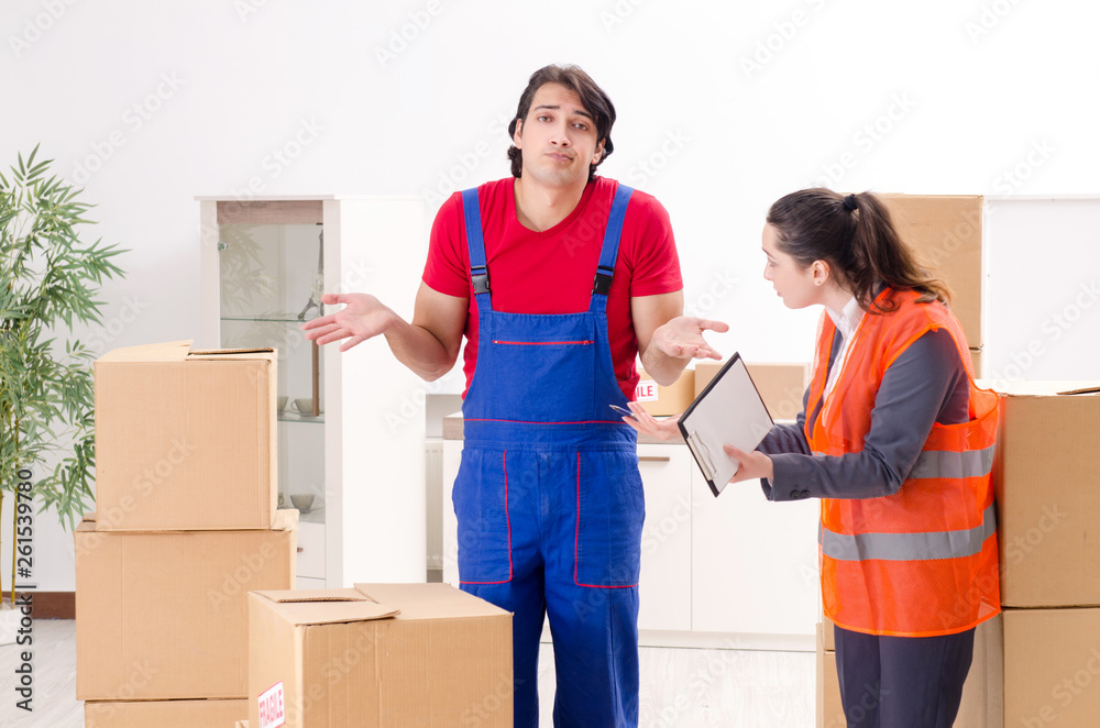 Professional movers doing home relocation Professional movers doing home relocation