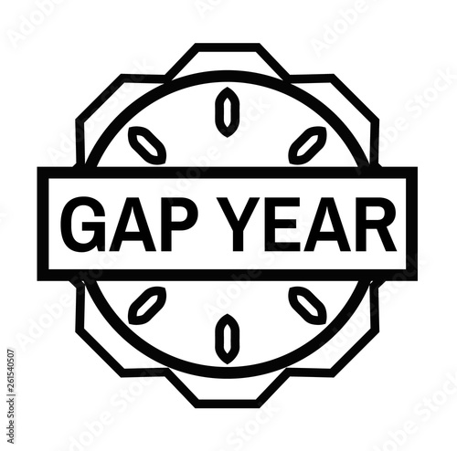 GAP YEAR stamp on white