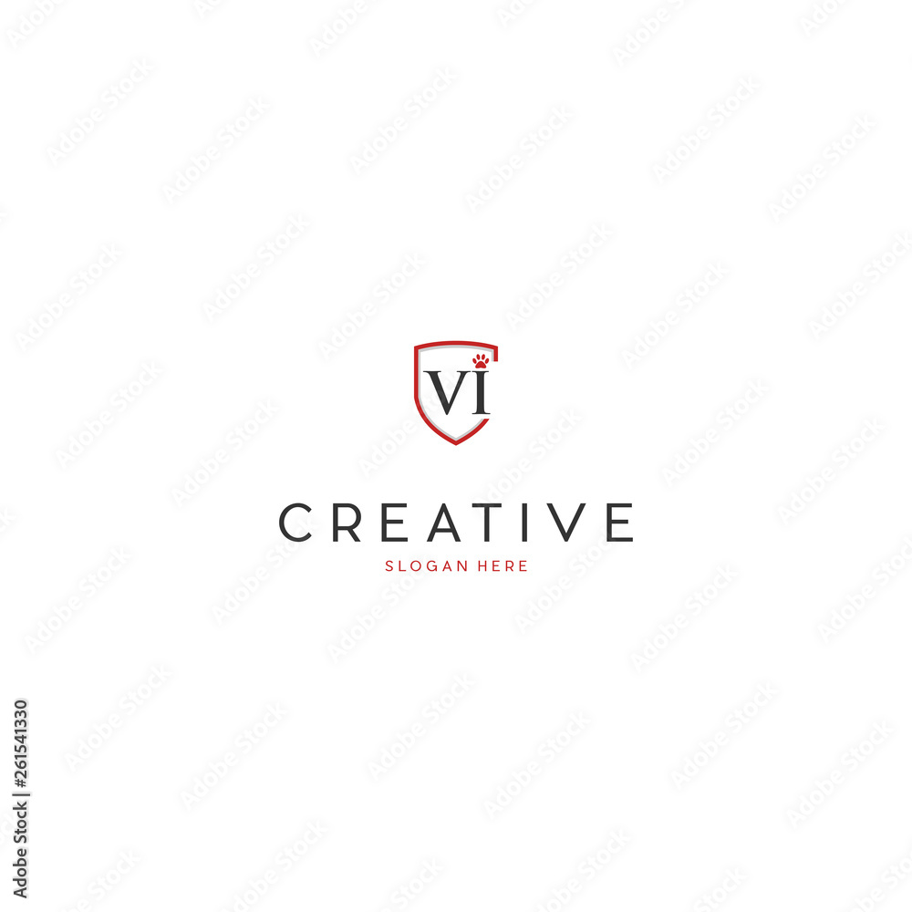 unique folding letter VI simple symbol logo vector, Initial letter VI logo vector design template. Creative modern trendy VI typography
