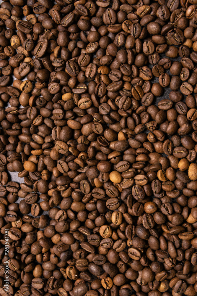 Roasted coffee beans background