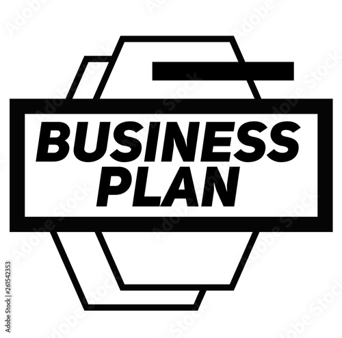 BUSINESS PLAN stamp on white
