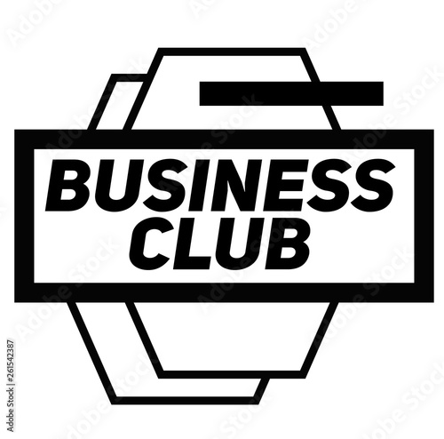 BUSINESS CLUB stamp on white