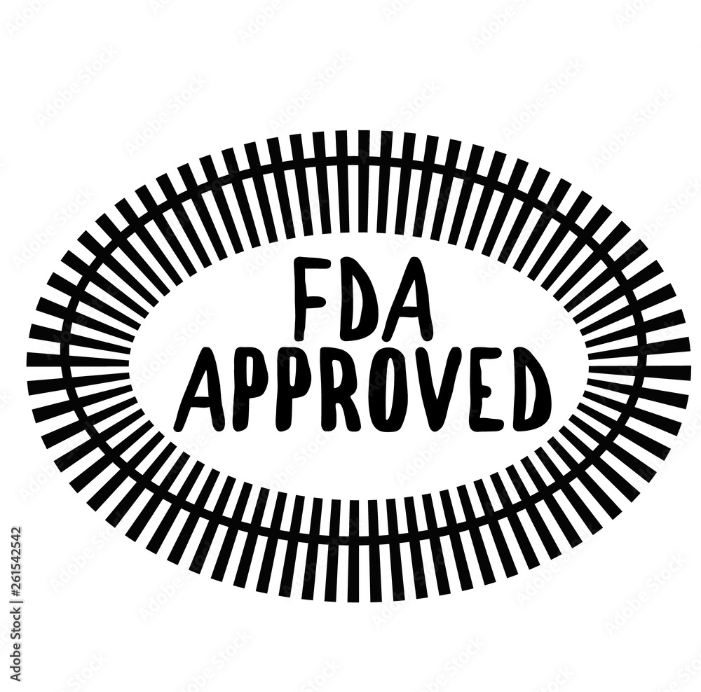 Fototapeta premium FDA APPROVED stamp on white