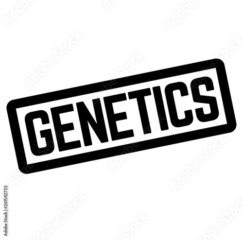 GENETICS stamp on white