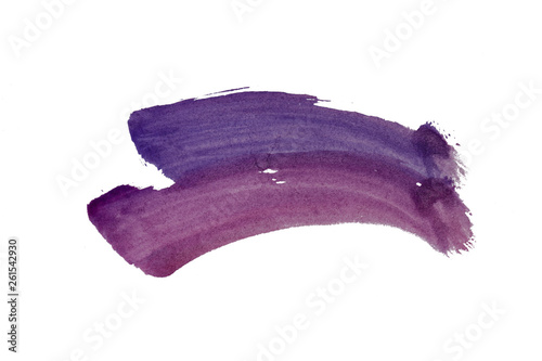 Abstract watercolor spot on white textured paper. Isolated. Hand-drawn background. Aquarelle brush stains on paper. For design, web, card, text, decoration, surfaces. Copy Space.