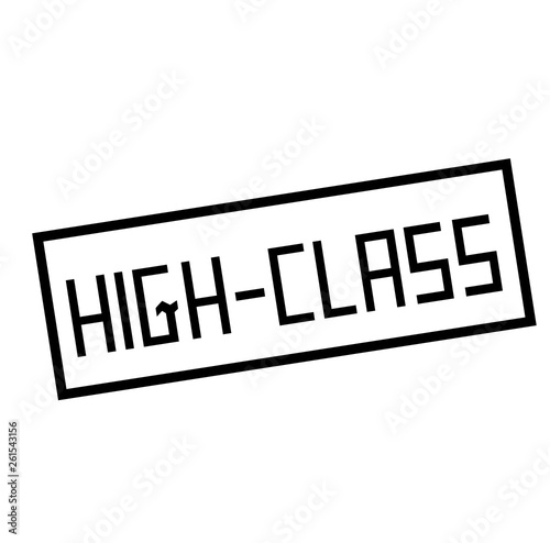 HIGH-CLASS stamp on white
