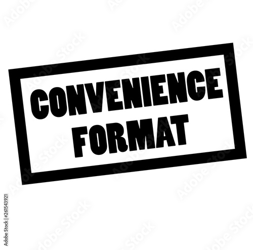 CONVENIENCE FORMAT stamp on white
