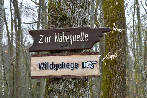 wegweiser zur quelle der NAHE bei selbach photo