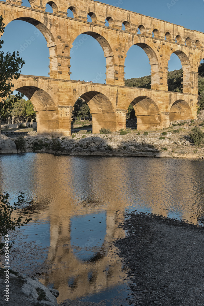 Fototapeta premium Roman aqueduct Pont du Gard. France, Europe
