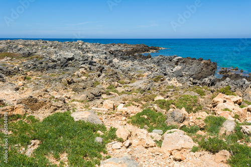 View of Stavros beach on Crete island, Greece. photo