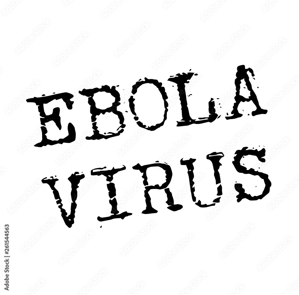 EBOLA VIRUS stamp on white