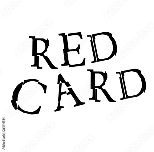 RED CARD stamp on white