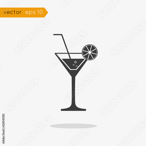 Vector icon drink summer cocktail
