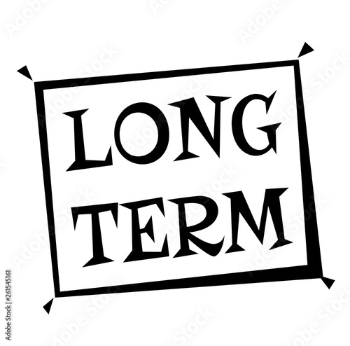 LONG TERM stamp on white