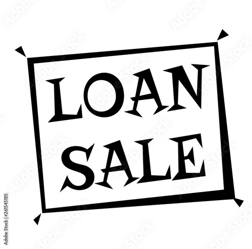 LOAN SALE stamp on white