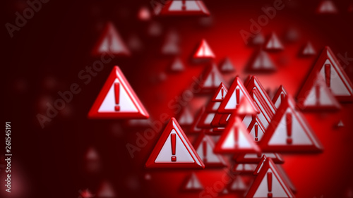 Tableau sur toile exclamation marks as a warning sign