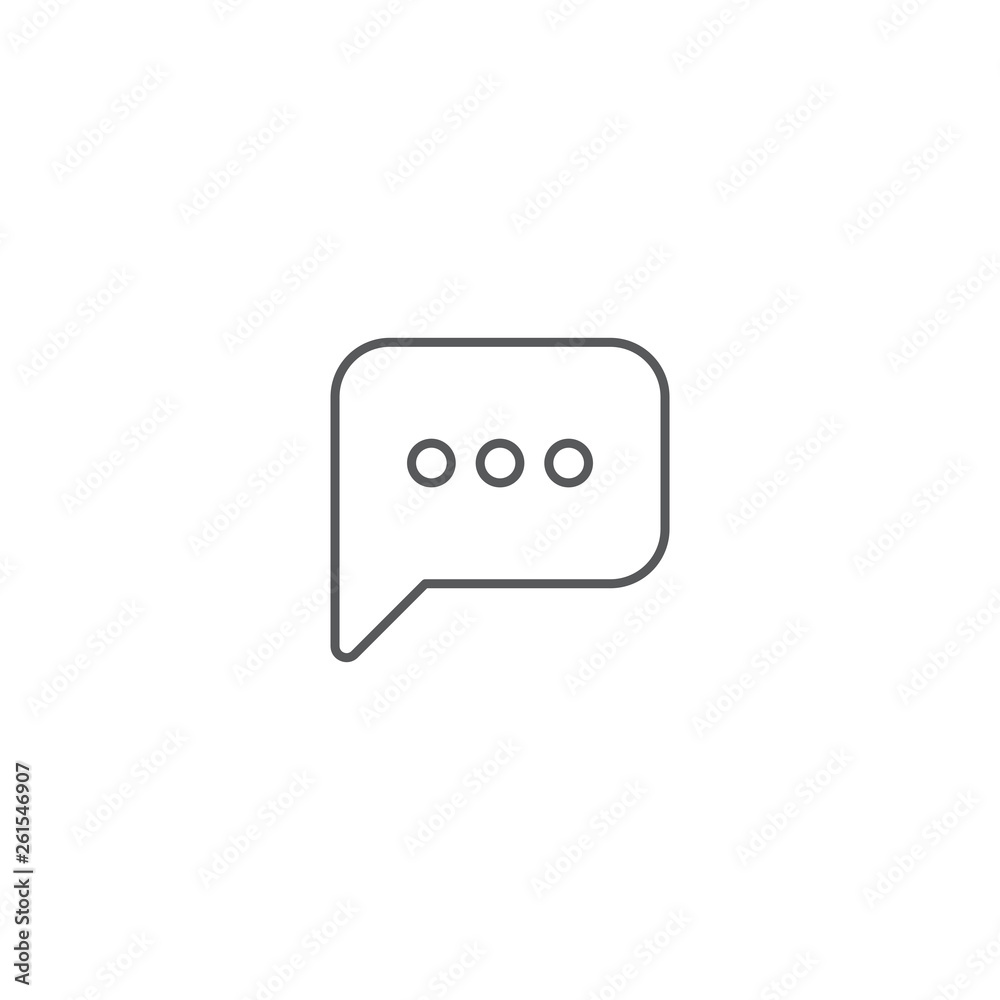 Naklejka premium Simply vector chat bulb symbol isolated on white background