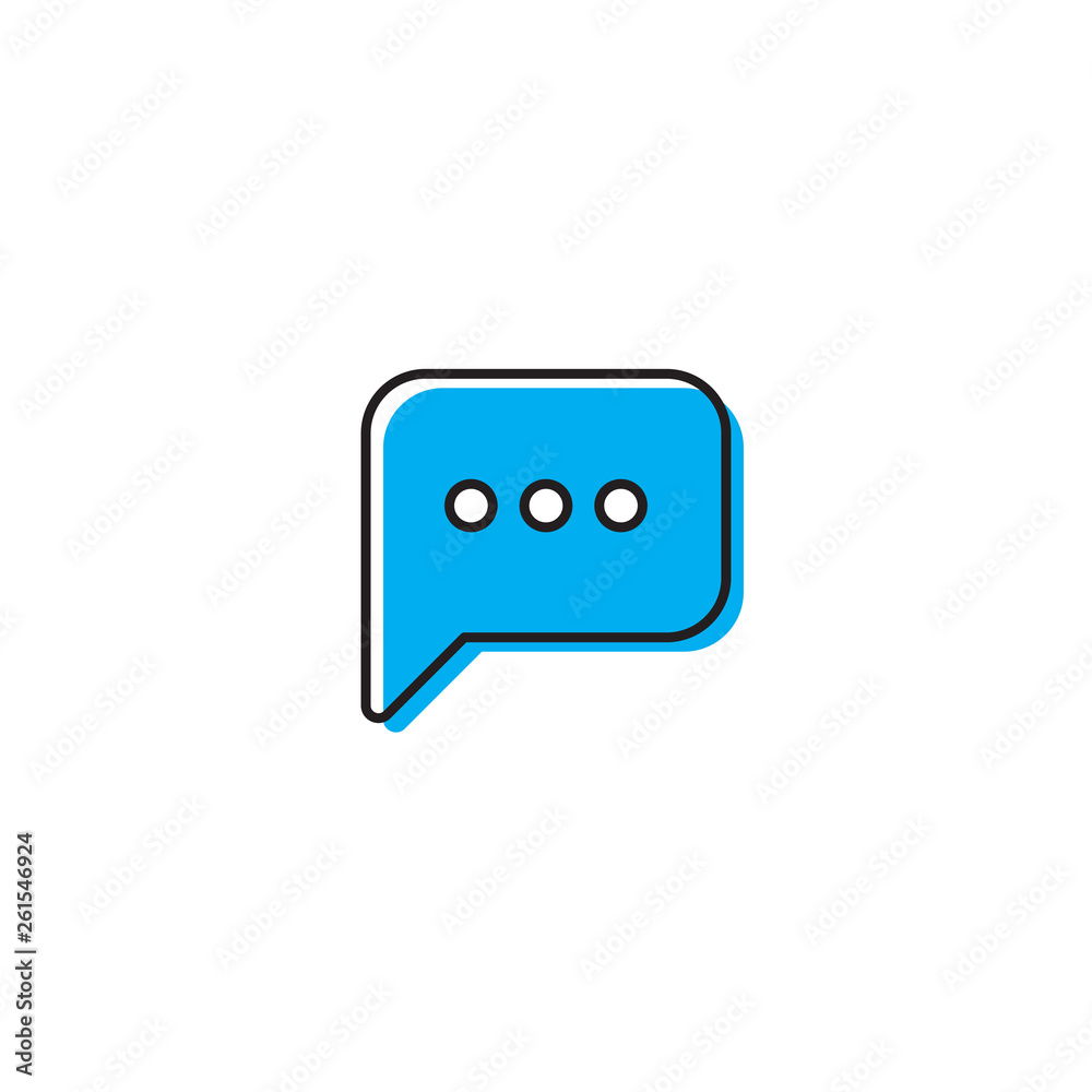 Simply vector chat bulb symbol isolated on white background Simply vector chat bulb symbol isolated on white background